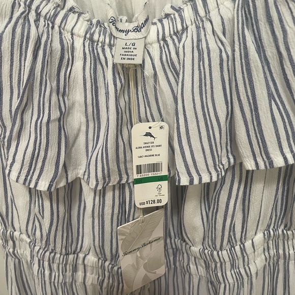 Tommy Bahama Blue and White Striped Dress - Picture 3 of 9